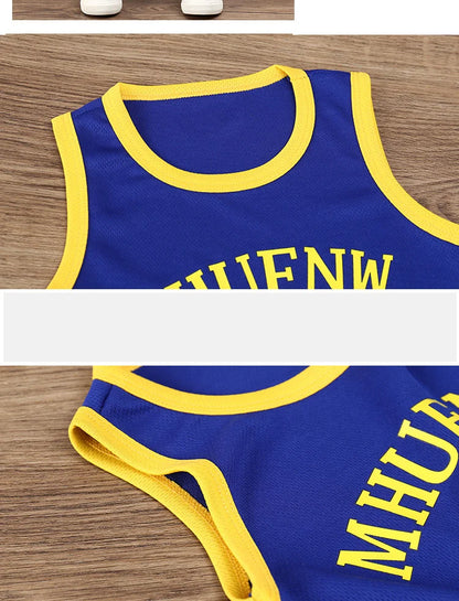 Children Sets Summer Sleeveless Basketball T-shirts Shorts for Children Clothing Quick-drying Sport Tank Tops Kids Clothes