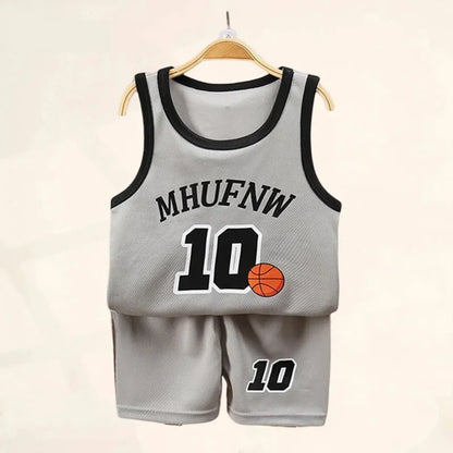 Children Sets Summer Sleeveless Basketball T-shirts Shorts for Children Clothing Quick-drying Sport Tank Tops Kids Clothes